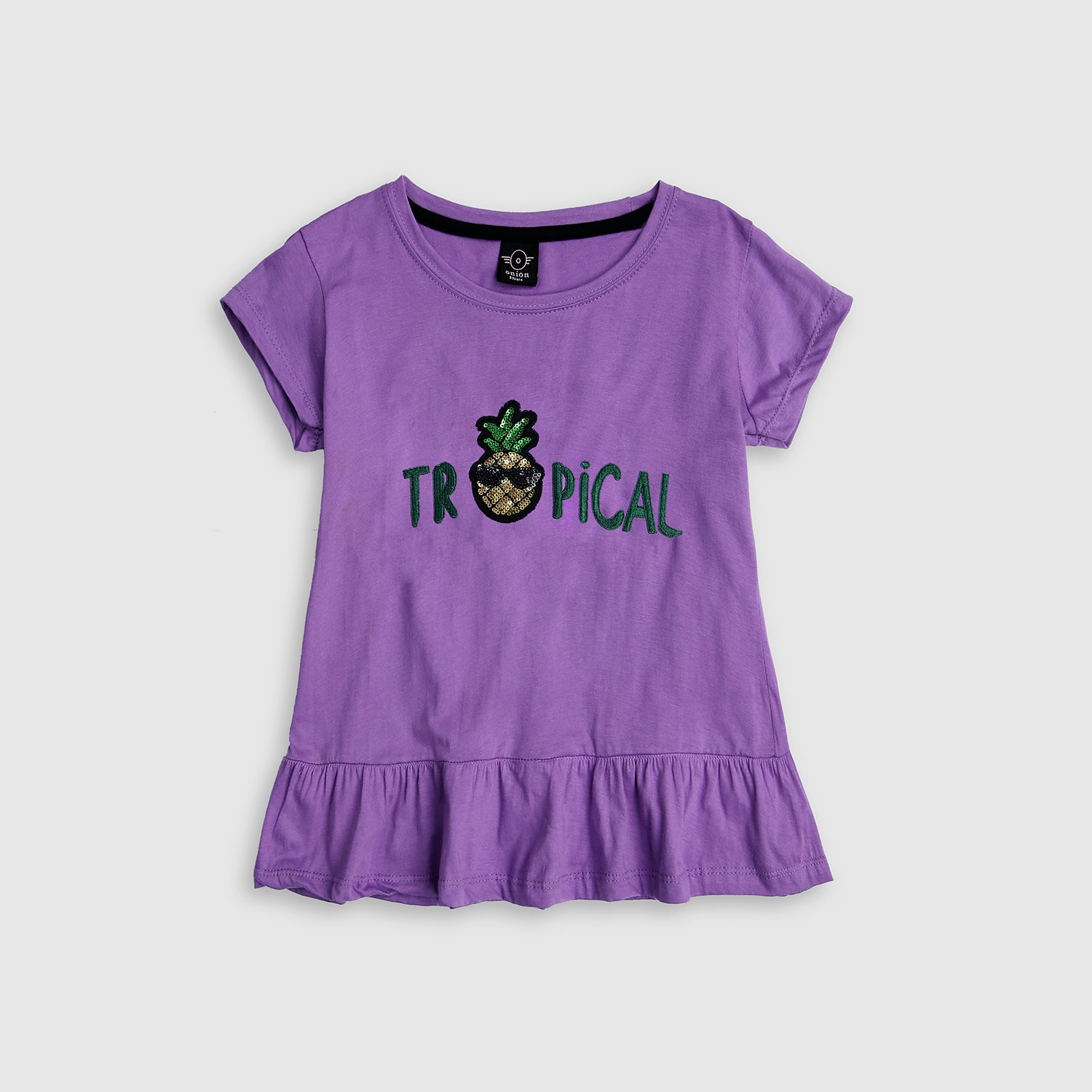 Girls Pure Cotton "Tropical" Graphic T-shirt Frock