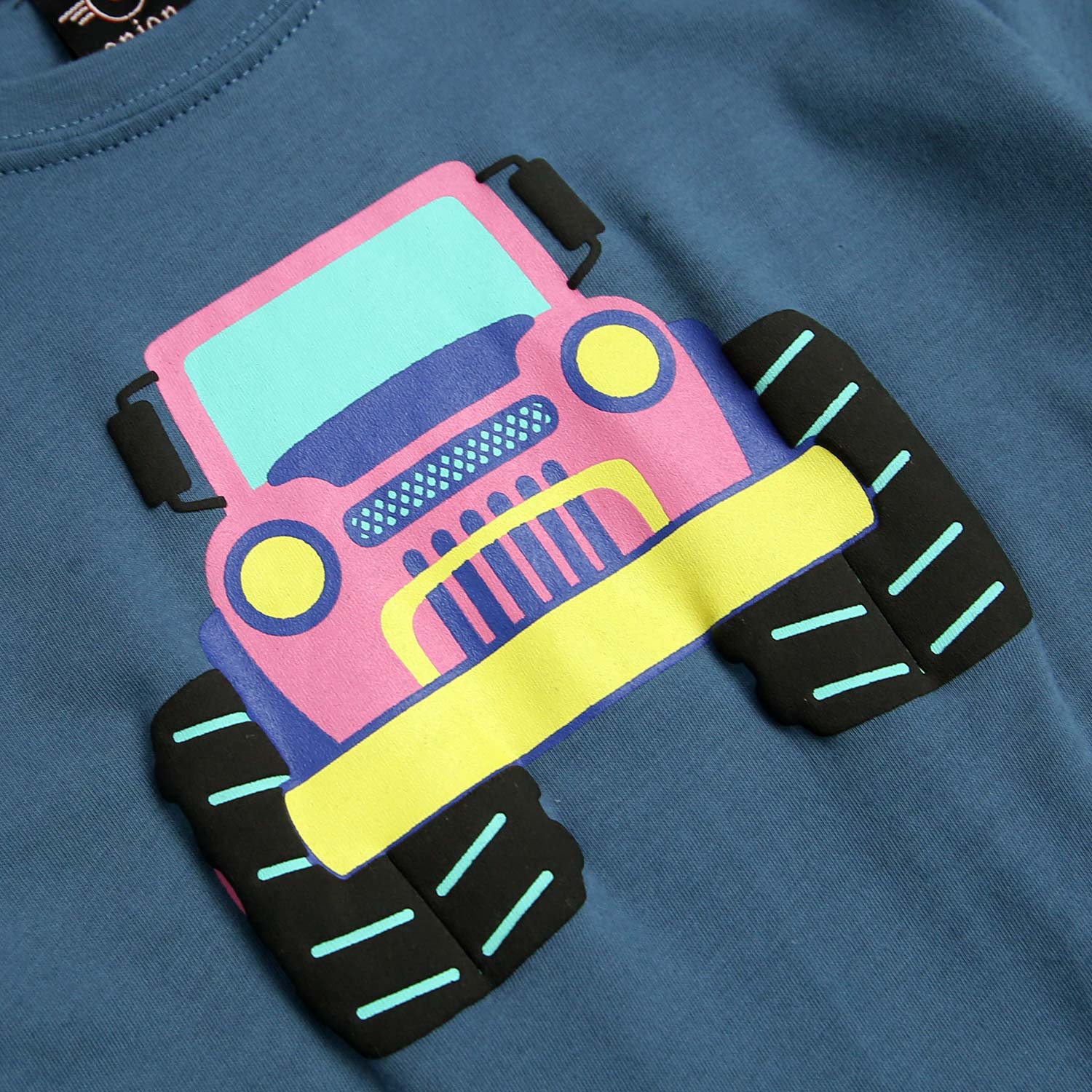 Boys Pure Cotton "Monster Truck" Graphic T-Shirt