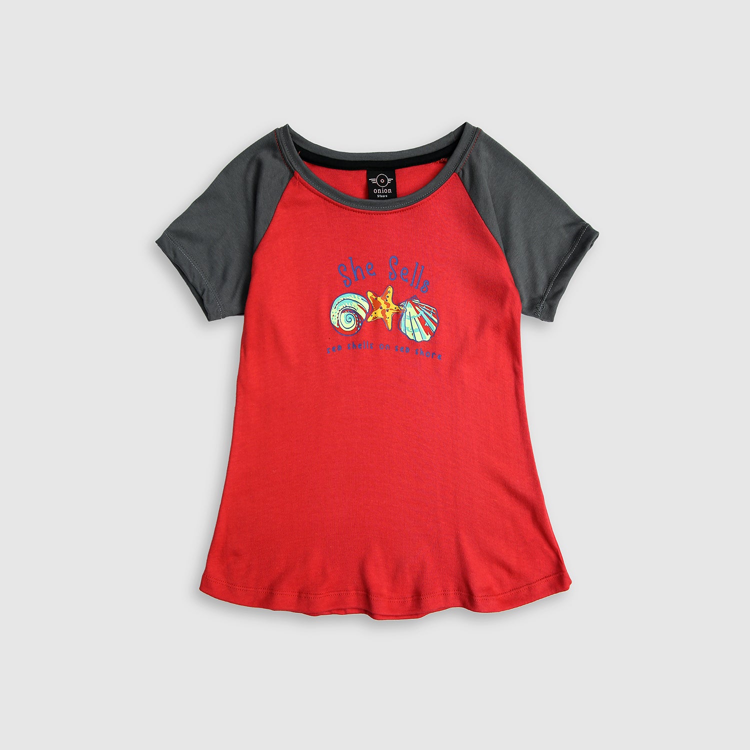 Girls Pure Cotton "She Sells" Graphic T-shirt Frock