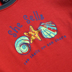 Girls Pure Cotton "She Sells" Graphic T-shirt Frock