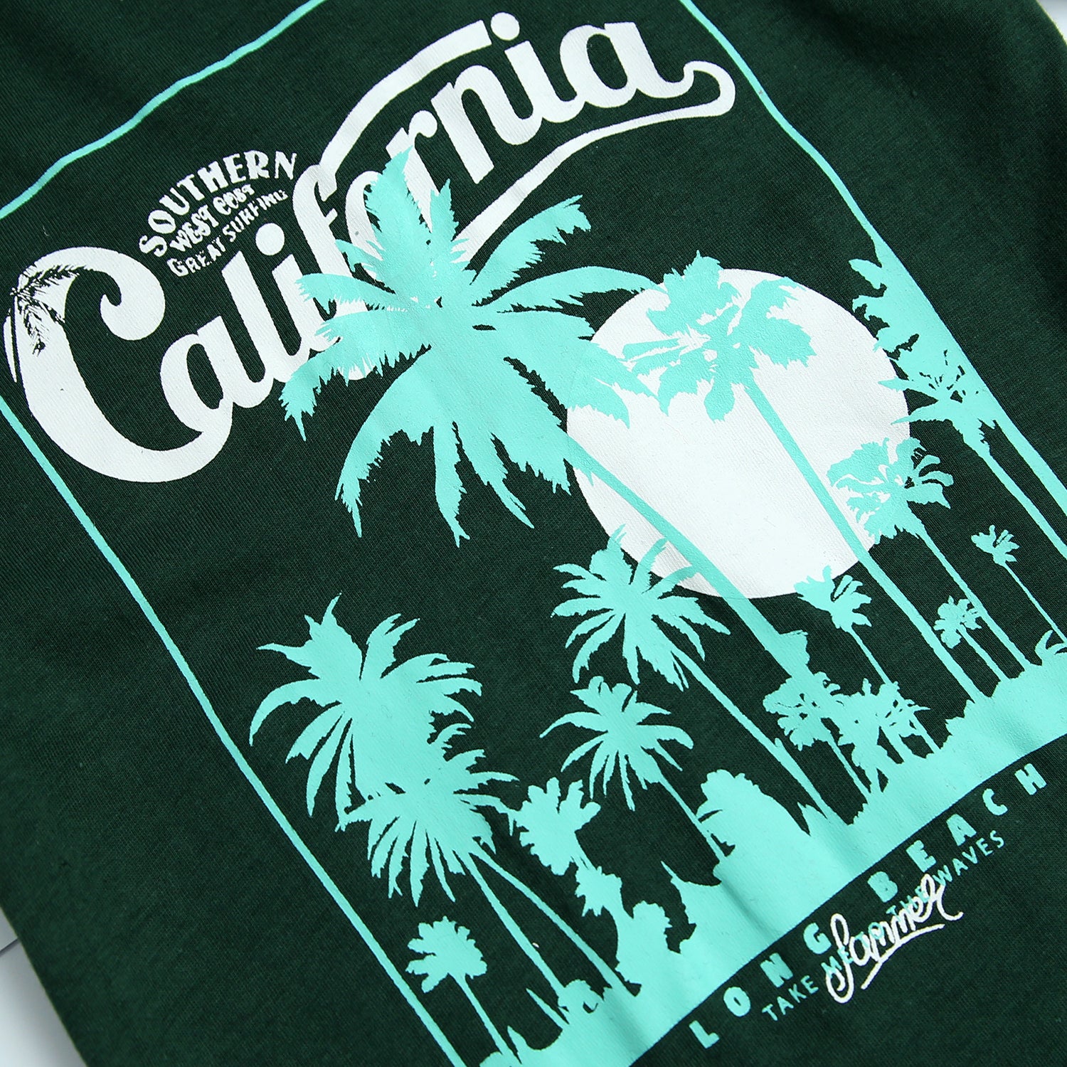 Boys Pure Cotton "California Beach" Graphic T-Shirt