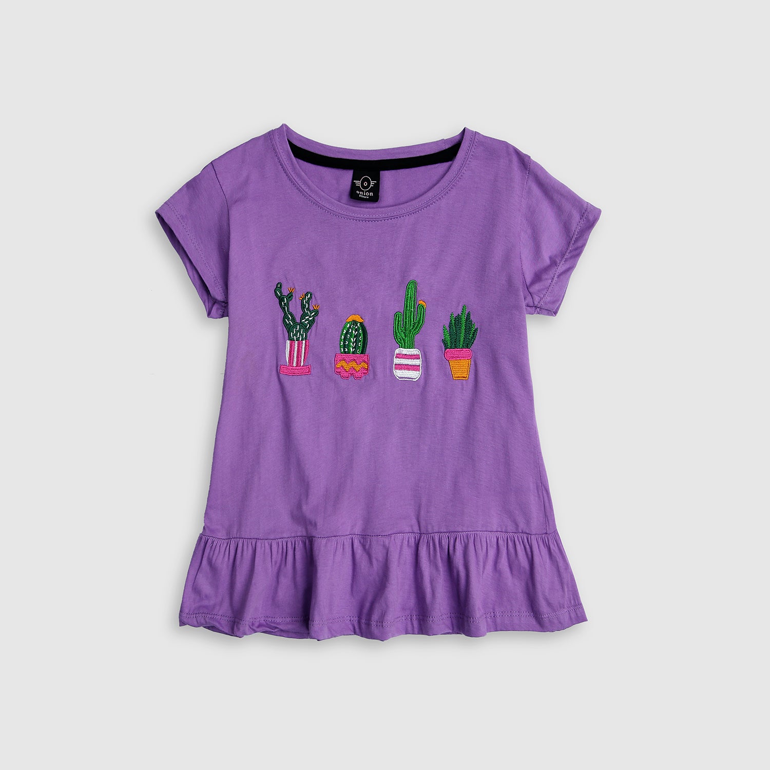 Girls Pure Cotton "Cactus" Graphic T-shirt Frock