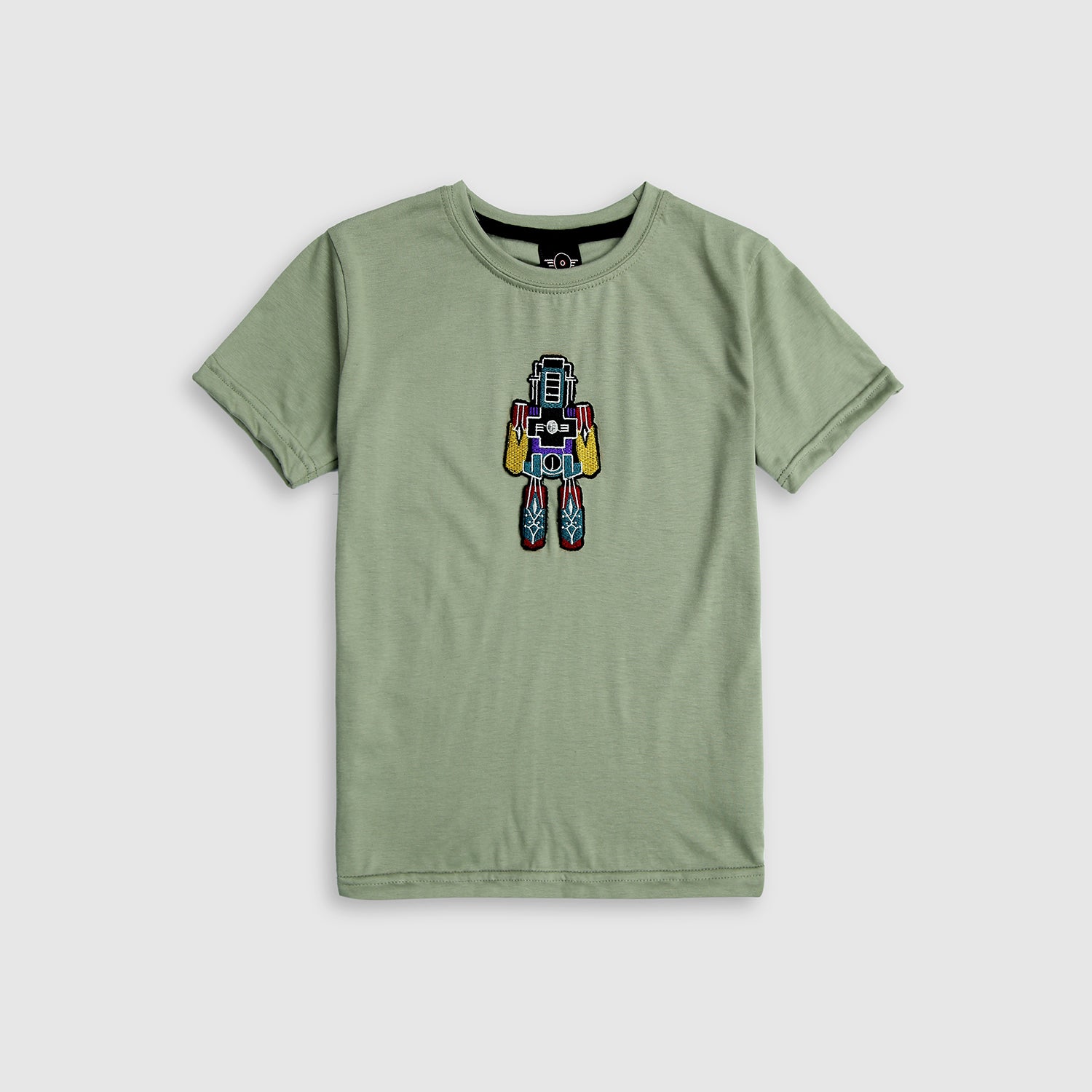 Boys Pure Cotton "Robot" Graphic T-Shirt