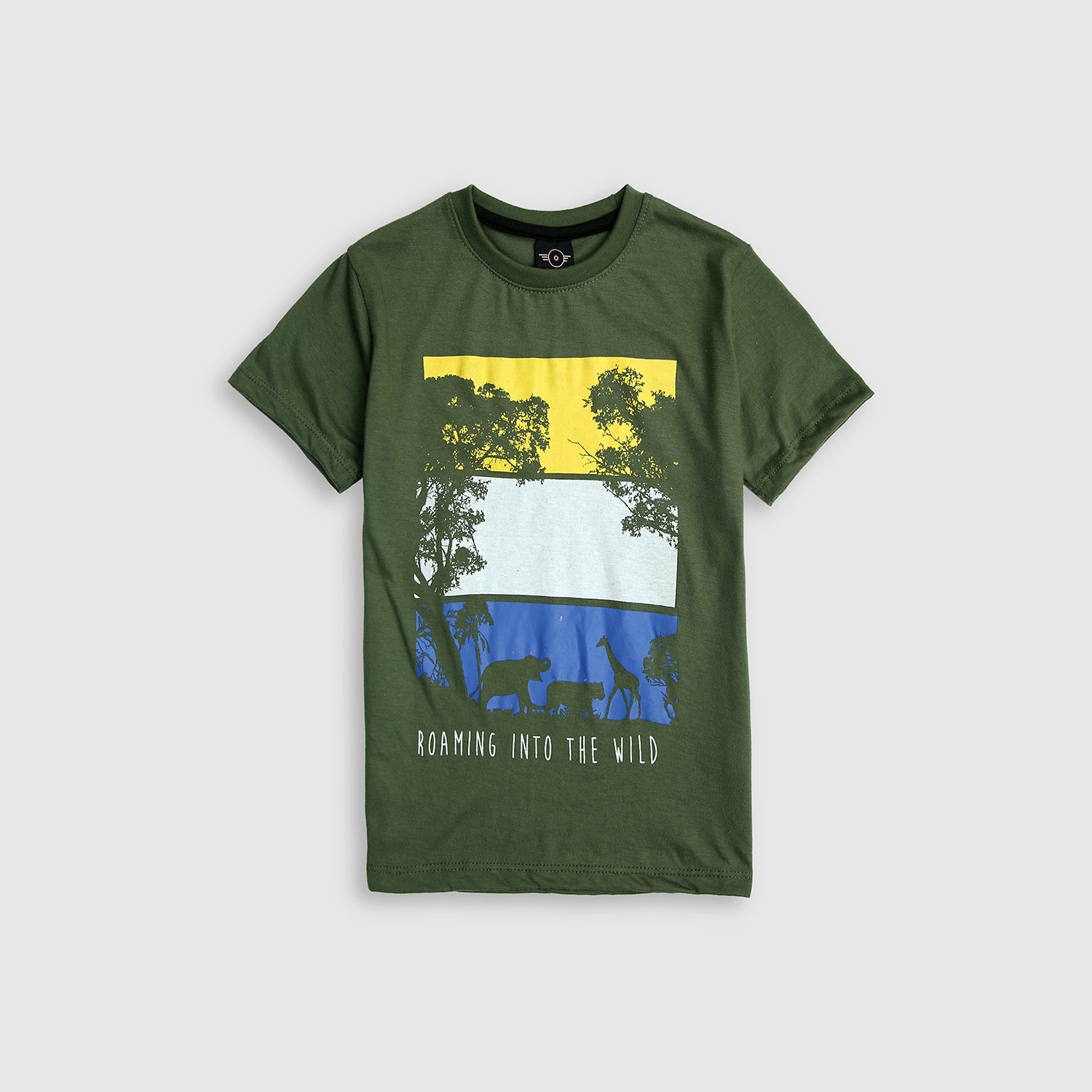 Boys Pure Cotton "Roaming into the wild" Graphic T-Shirt