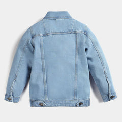 Unisex Kids Basic Denim Button Down Jacket