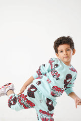 Kids Spider-Man Allover Printed Tracksuit | 100% Cotton Fleece