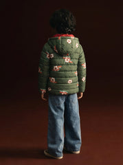 Kids Soccer Print Puffer Jacket – Ultra Warm Winter Wear