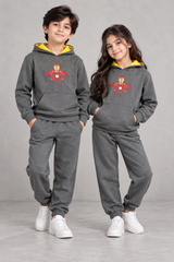 Kids Iron-Man Embriodery Fleece Tracksuit