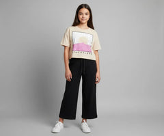 Boxy Fit Graphic T-Shirt & Wide Leg Trouser Co-Ord Set – Stay Golden