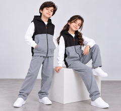 Kids  Sleeveless Hooded Tracksuit