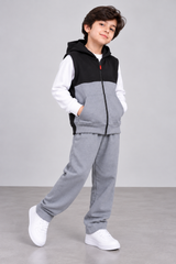 Kids  Sleeveless Hooded Tracksuit