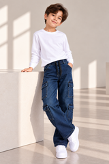 6 Pocket Denim Pant Dark Blue-1