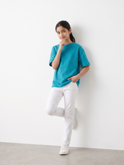 Kids Oversized Pure Cotton Crewneck T-Shirt – Vibrant Teal