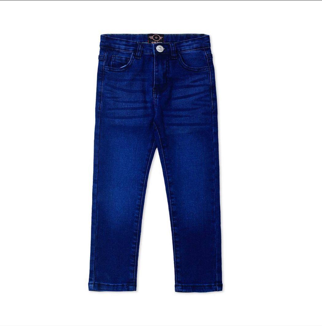 Boys Slim Fit Blue Wash Stretch & Denim Jeans