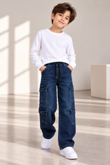 6 Pocket Denim Pant Dark Blue-1