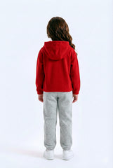 Kids Dumbo Red Short Body hoodie suit with Grey Trouser